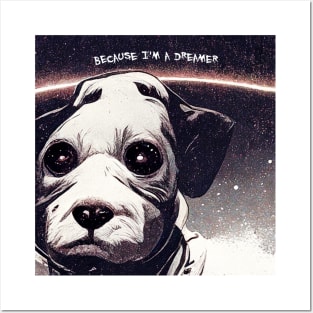 dog in space Posters and Art